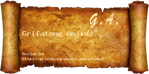 Grifatong Anikó névjegykártya